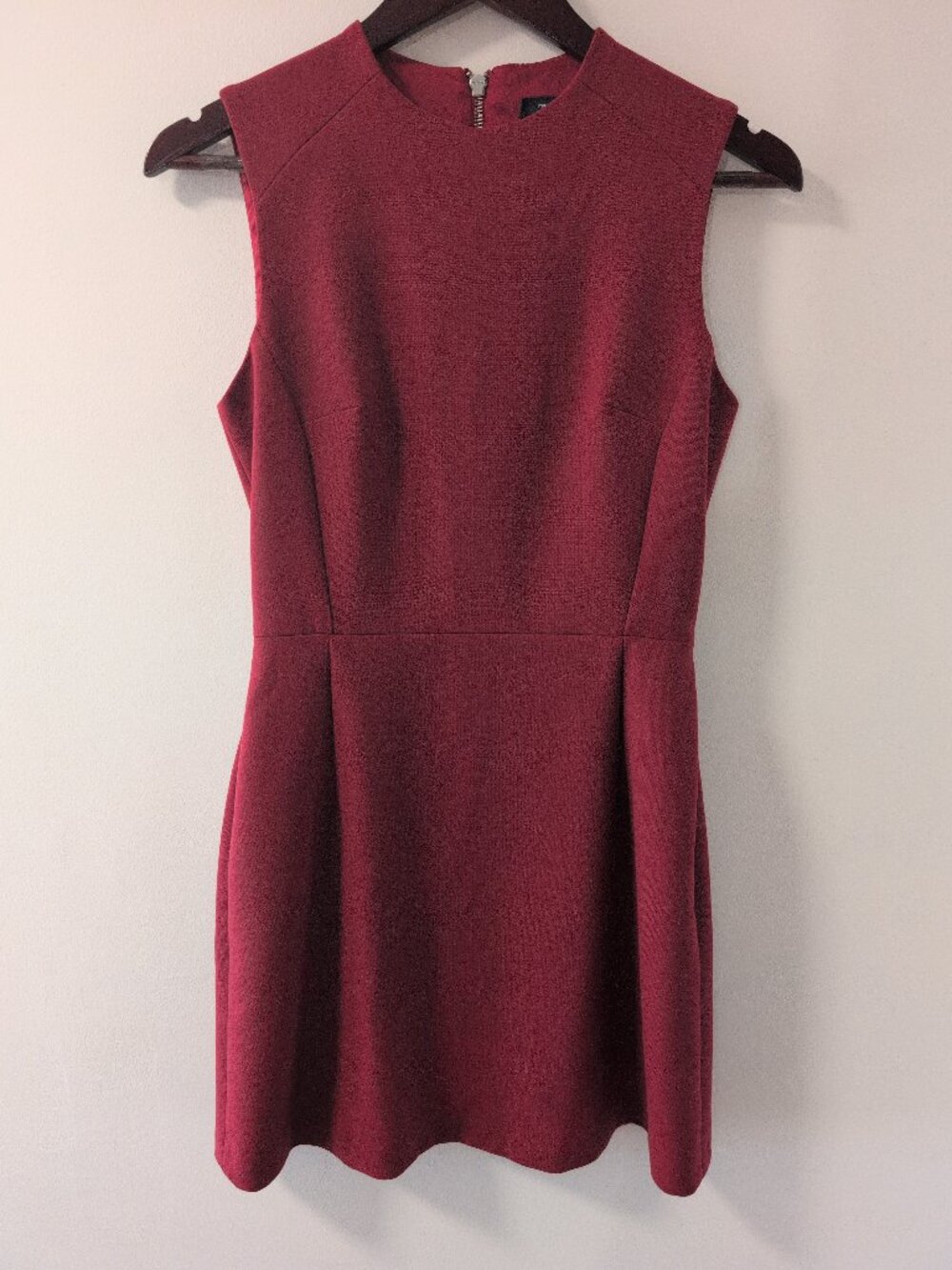 French Connection Red Dress with Zipper Detail on Back Size 4